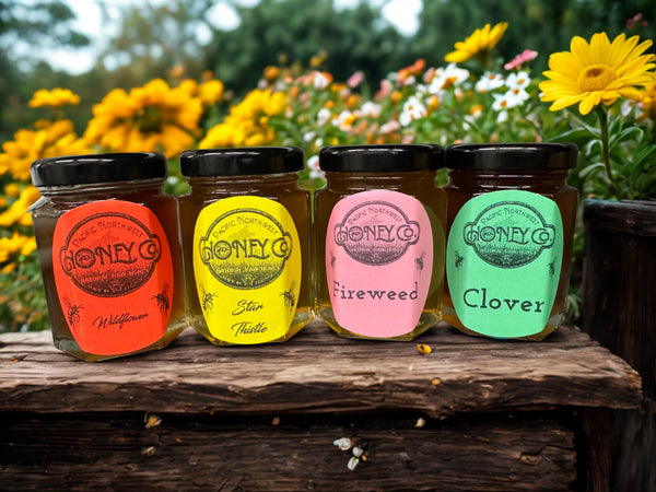 Hex Jar Honey Sampler The Dancing Bee/PNW Honey Company