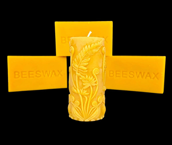 Pure Beeswax Fern Candle – Hand-Poured, Natural Elegance The Dancing Bee/PNW Honey Company